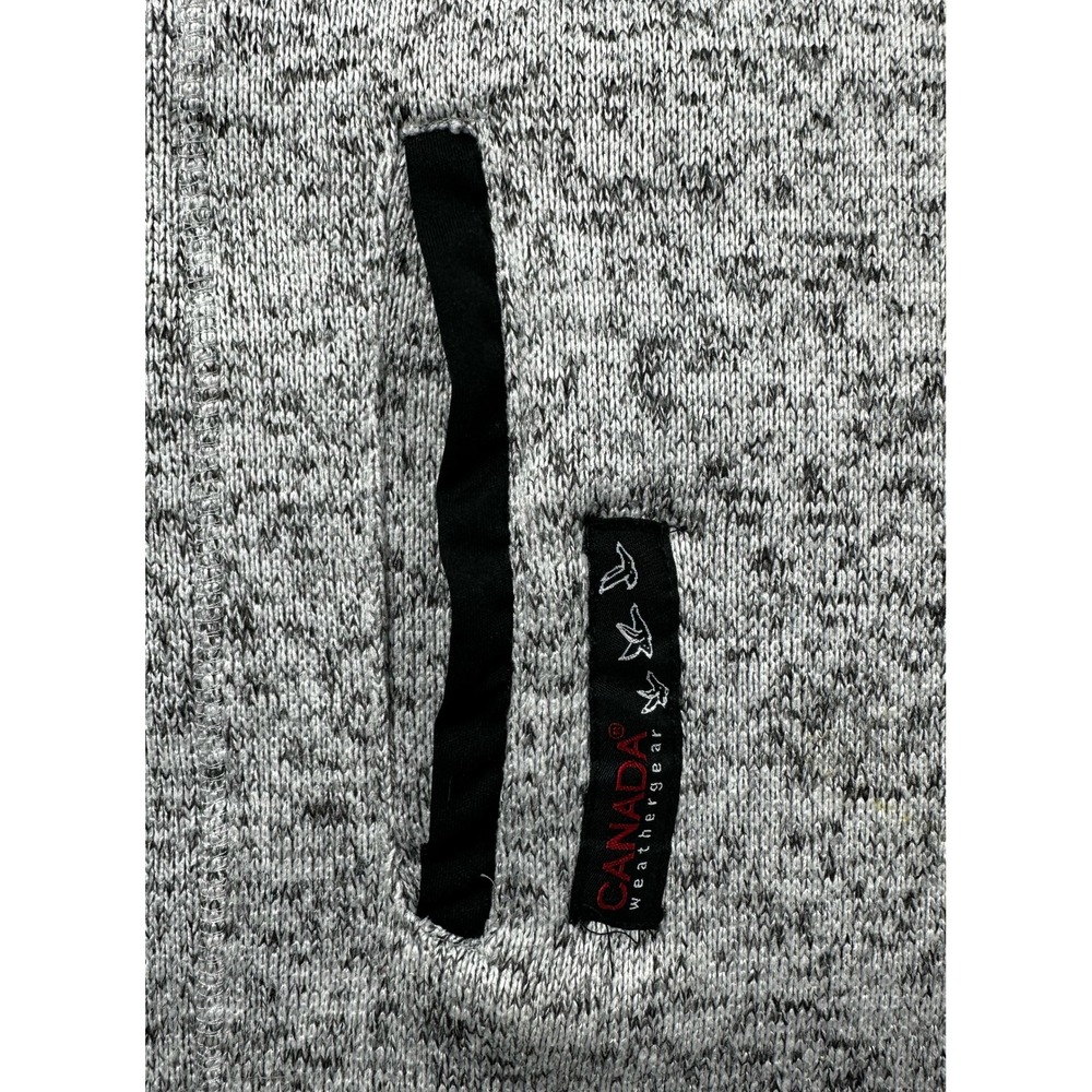 Canada Weather Gear Mens Fleece Full Zip Jacket Grey Marl Sweater Large L/G - Picture 13 of 16